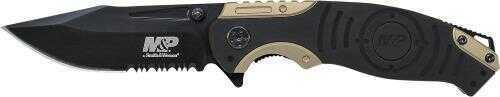 S&W Knives SWMP13BS M&P Folding 3.5" Stainless Steel Black Clip Point